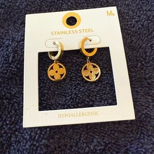 Gold Stainless Steel Hypoallergenic Earrings